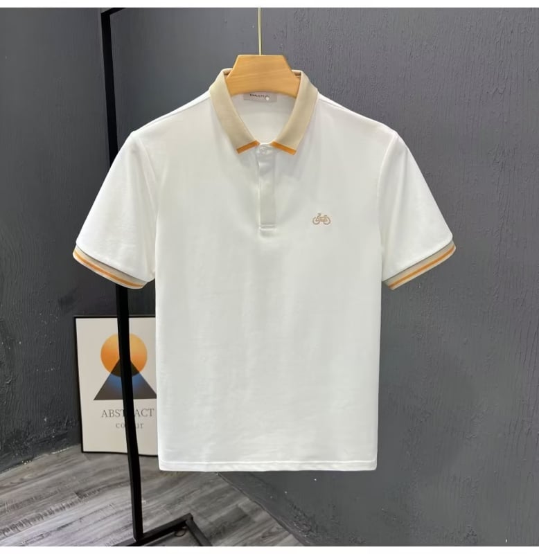 2026 umjetničko polo majica kratkih rukava, japanski stil, muška ljetna opuštena silueta, patchwork dizajn