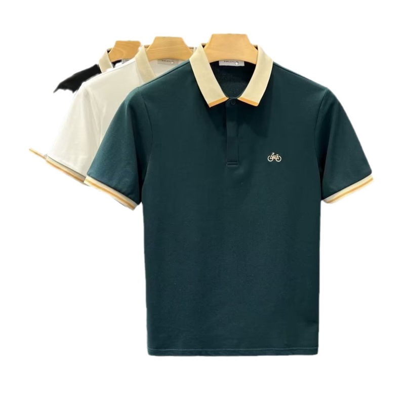 2026 umjetničko polo majica kratkih rukava, japanski stil, muška ljetna opuštena silueta, patchwork dizajn