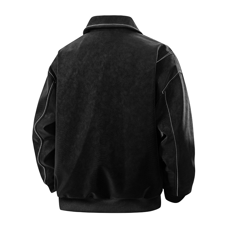 Asstseries Military férfi dzseki fleece bélésű, vastag pamut anyag, casual minimalist stílus, japán hatás, álló gallér, cipzárral, kapucni nélkül