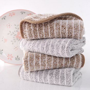 Japanskog stila mikrofiber krpa za suđe s prugama od bambusovog ugljena, upija vodu, za kuhinjsko čišćenje