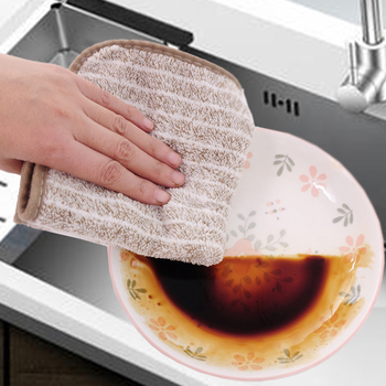 Japanskog stila mikrofiber krpa za suđe s prugama od bambusovog ugljena, upija vodu, za kuhinjsko čišćenje