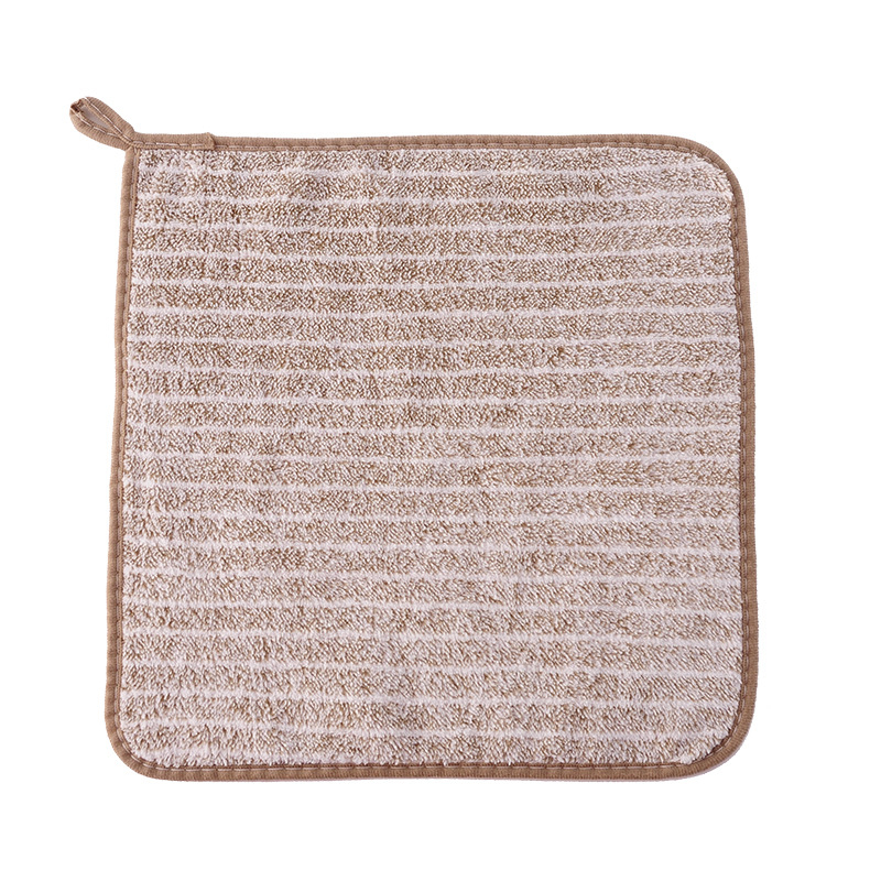 Japanskog stila mikrofiber krpa za suđe s prugama od bambusovog ugljena, upija vodu, za kuhinjsko čišćenje