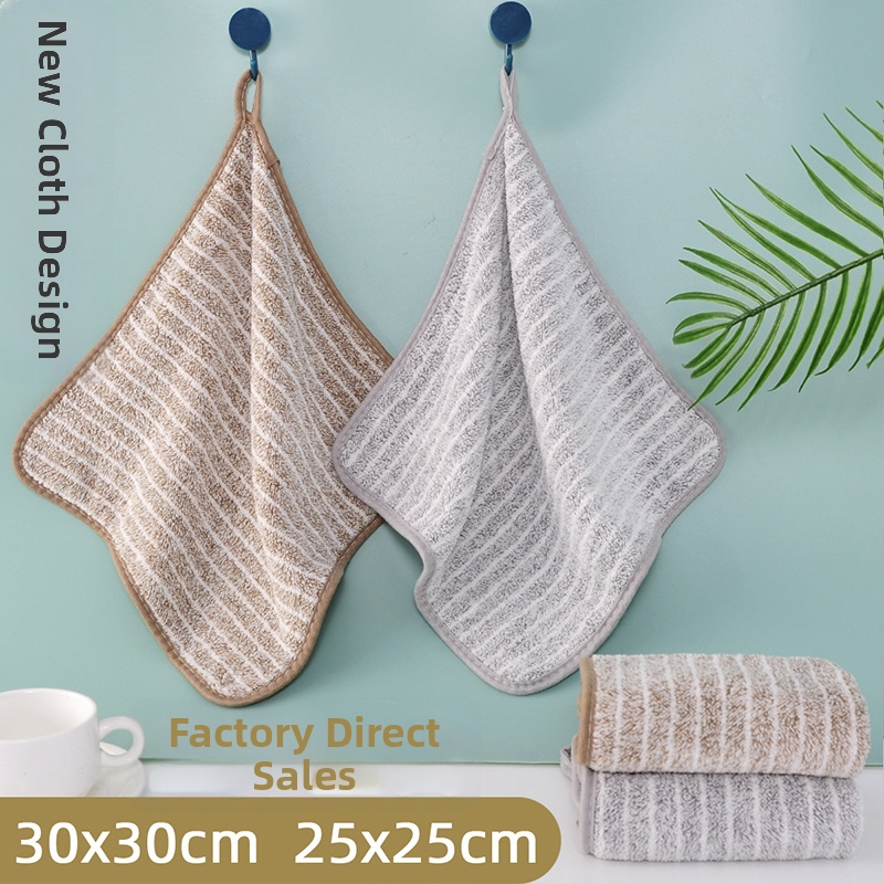 Japanskog stila mikrofiber krpa za suđe s prugama od bambusovog ugljena, upija vodu, za kuhinjsko čišćenje