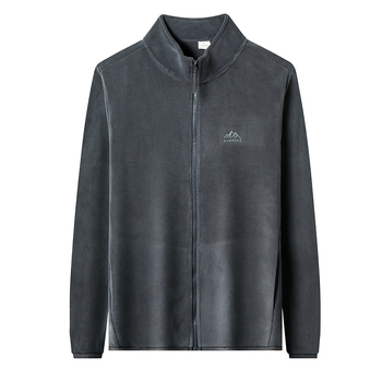 Férfi polár fleece dzseki, vastag meleg, őszi-téli 2024, koreai stílusú, casual, álló gallér, cipzárral, laza szabás