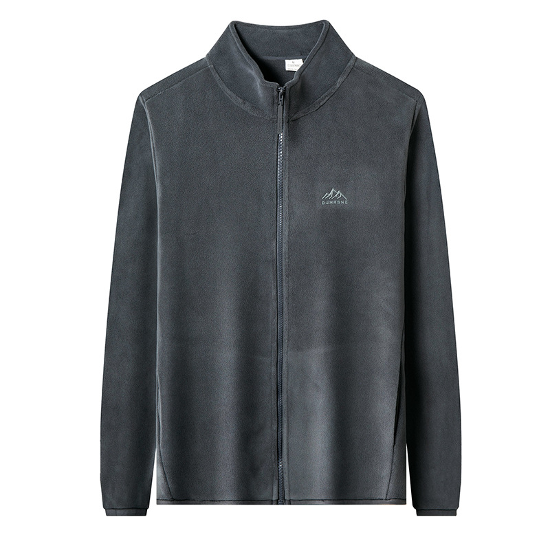 Férfi polár fleece dzseki, vastag meleg, őszi-téli 2024, koreai stílusú, casual, álló gallér, cipzárral, laza szabás