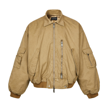 MADEEXTREME MA-1 Bomber Jacket για φθινοπωρο-χειμώνα, πυκνό ζεστό, με distresed βαφή, ανδρικό πανωφόρι από βαμβάκι