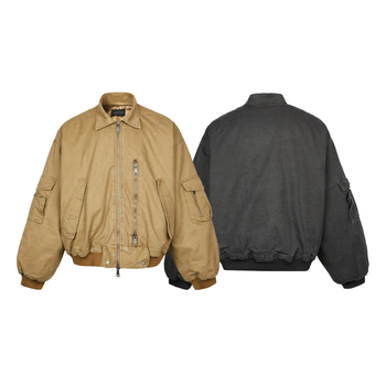 MADEEXTREME MA-1 Bomber Jacket για φθινοπωρο-χειμώνα, πυκνό ζεστό, με distresed βαφή, ανδρικό πανωφόρι από βαμβάκι