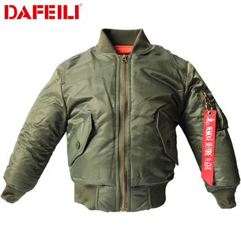 Dafeili Gyerekeknek, uniszex MA-1 bomber dzseki, őszi-téli vastag kivitel