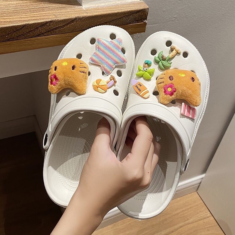 Odvojiva 3D dekorativna kopča za cipele Crocs-stila, Hello Kitty dizajn s havajskim cvijetom, DIY ukras gornjeg dijela