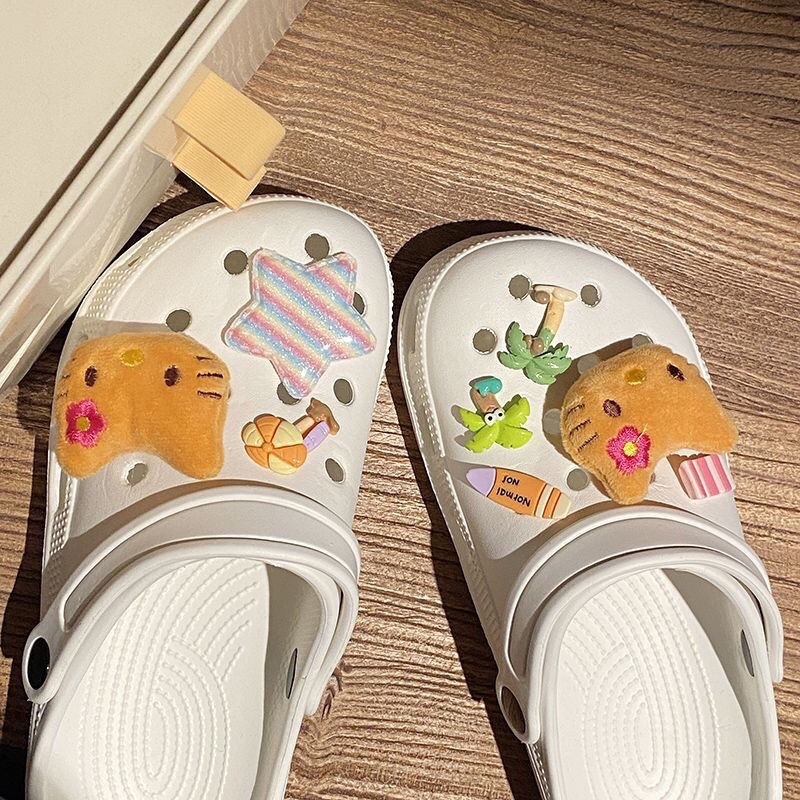 Odvojiva 3D dekorativna kopča za cipele Crocs-stila, Hello Kitty dizajn s havajskim cvijetom, DIY ukras gornjeg dijela