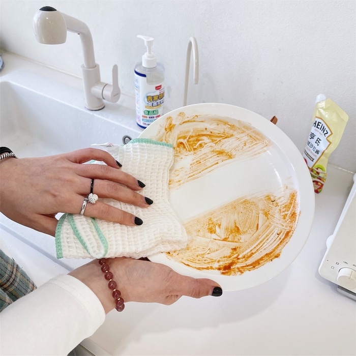 12-dijelne krpe od drvenih vlakana s uzorkom vafla za svakodnevnu upotrebu