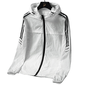 Muška jakna s UV zaštitom, kapuljačom, ultra-tanka i prozračna ice silk, za ljeto i sport