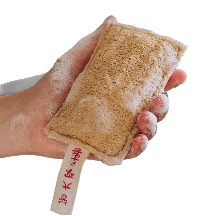 Dvostrano spužva za suđe od loofa vlakana drvenog celuloze