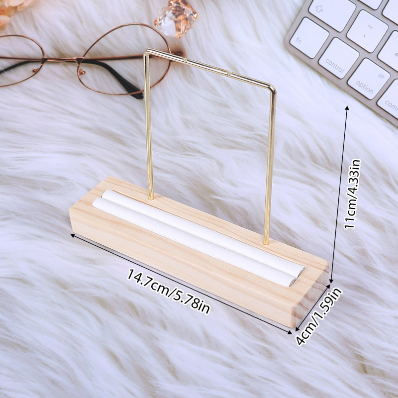 Raft de prezentare bijuterii din lemn masiv și metal, stil minimalist