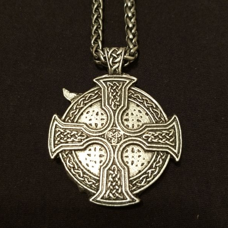 Vikinški Odin privjesak – ogrlica s motivom križa i vrane, nordijski stil, unisex