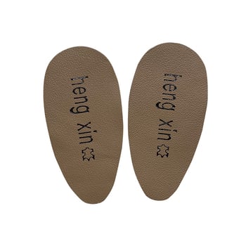 Talpă pentru încălțăminte din piele de miel, cu suport pentru călcâi, respirabilă, pernă de jumătate de mărime, etichetă din piele, mărime personalizabilă
