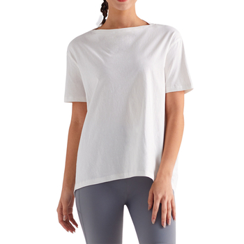 RUNA PULSE Top dama yoga cu mâneci scurte, respirabil, uscare rapidă, design Turtle-back, versatil, croială slim