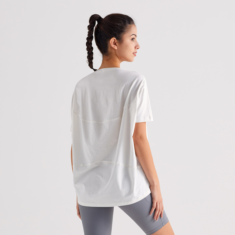 RUNA PULSE Top dama yoga cu mâneci scurte, respirabil, uscare rapidă, design Turtle-back, versatil, croială slim