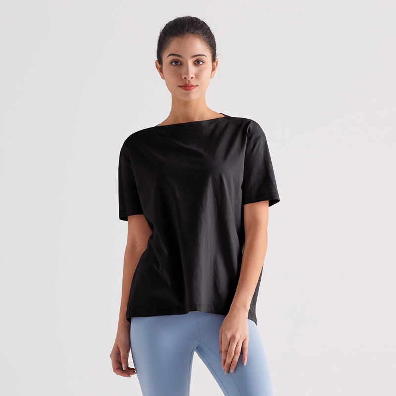 RUNA PULSE Top dama yoga cu mâneci scurte, respirabil, uscare rapidă, design Turtle-back, versatil, croială slim