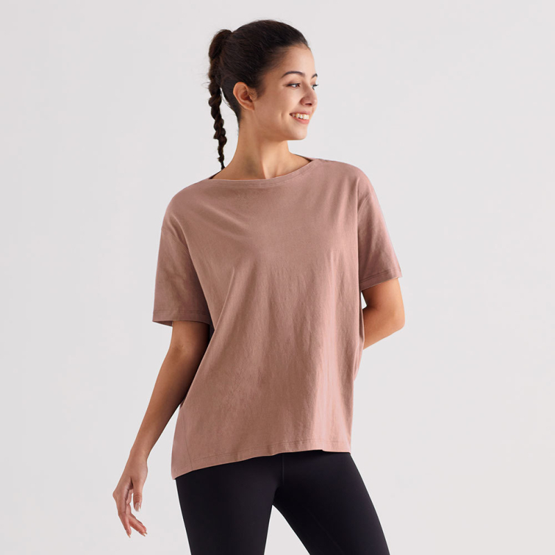 RUNA PULSE Top dama yoga cu mâneci scurte, respirabil, uscare rapidă, design Turtle-back, versatil, croială slim