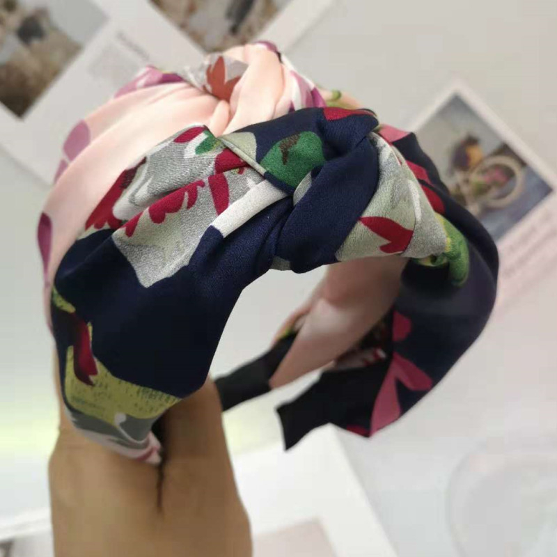 Korejski stil, široka traka za kosu s čvorom u sredini, dodatak za kosu inspiriran zvijezdama, svestran i elegantan