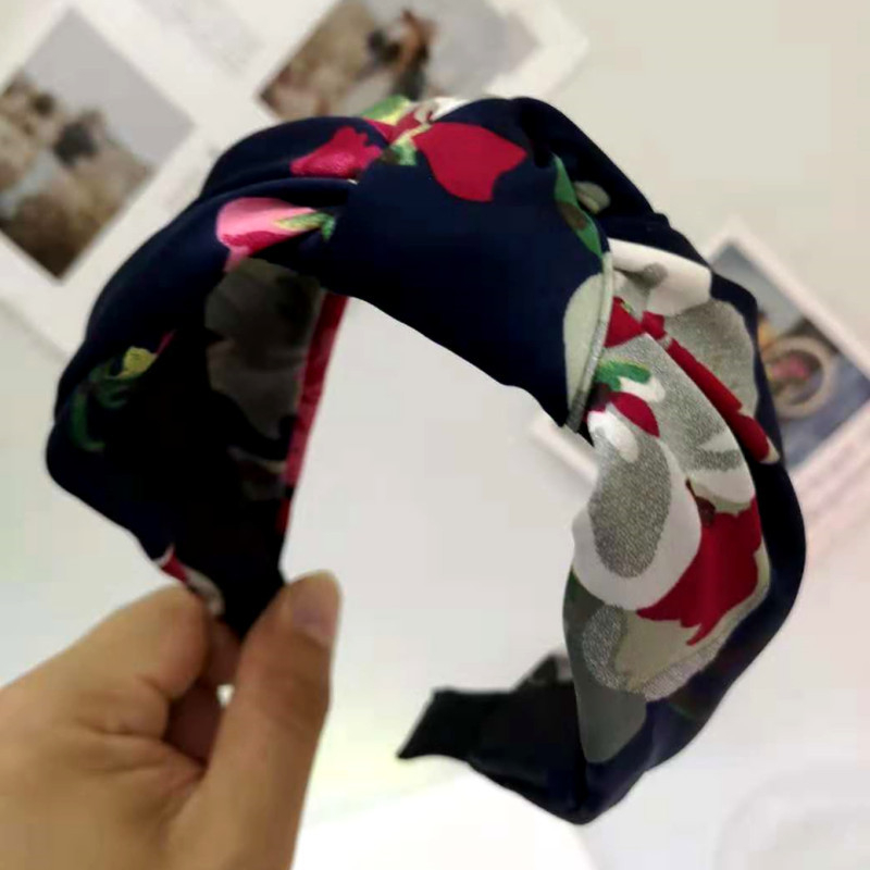Korejski stil, široka traka za kosu s čvorom u sredini, dodatak za kosu inspiriran zvijezdama, svestran i elegantan
