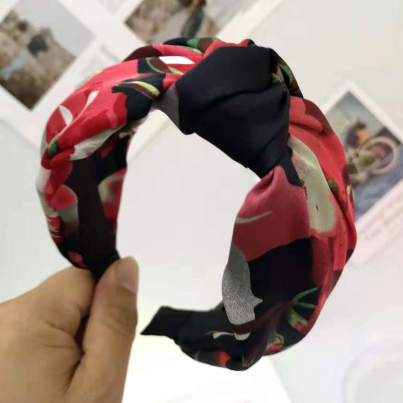 Korejski stil, široka traka za kosu s čvorom u sredini, dodatak za kosu inspiriran zvijezdama, svestran i elegantan