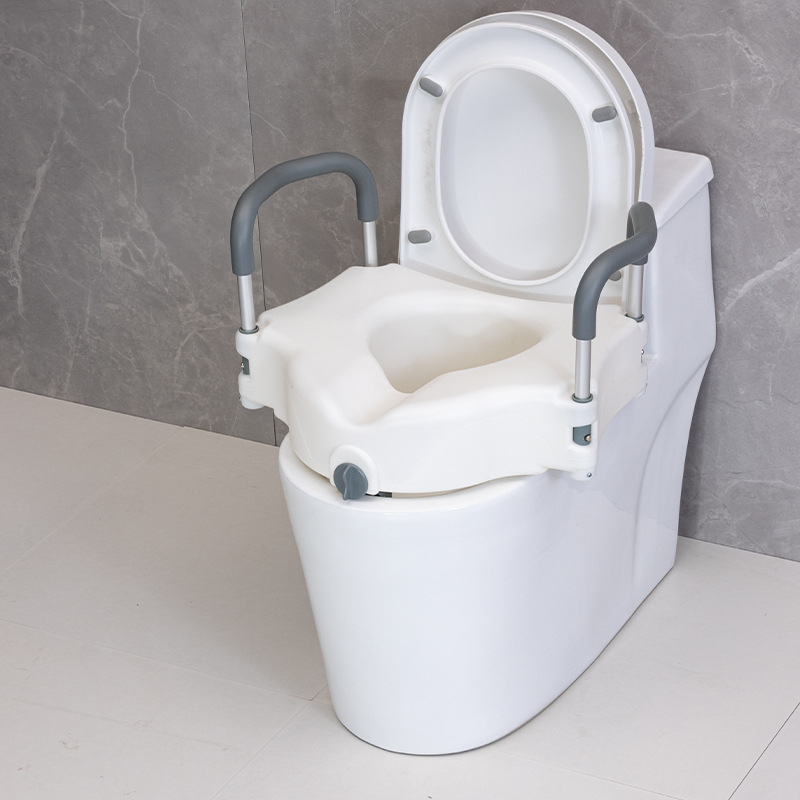 Aluminijski podizač visine WC-a s odvojivim držašima za ruke, za kućnu upotrebu, pogodan za trudnice i postoperativnu rehabilitaciju