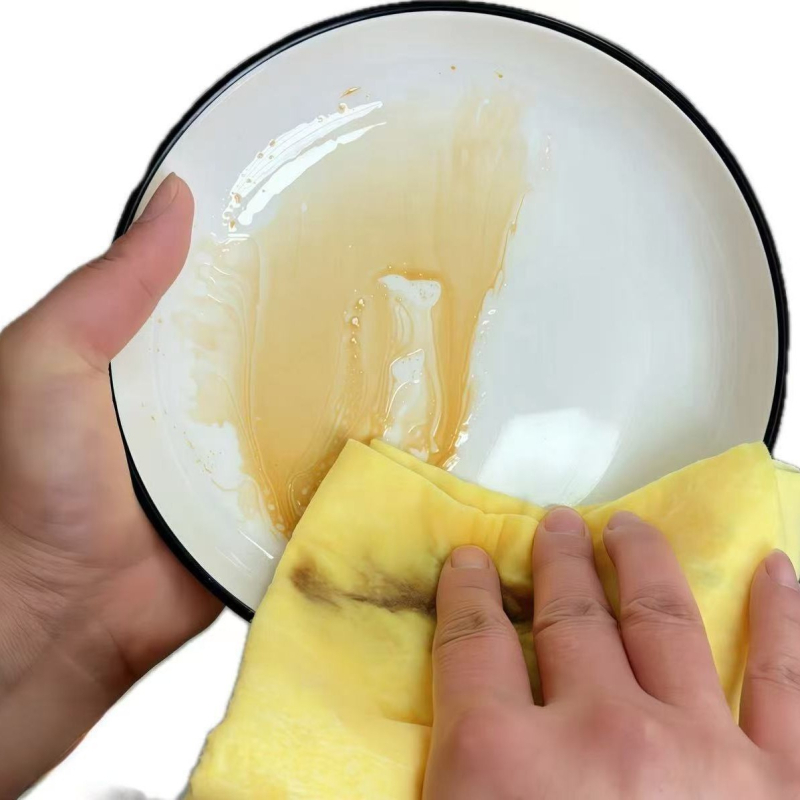 Debljina 3 m loofah spužva za suđe, kuhinjska krpa otporna na masnoće, lako se čisti, žuta poboljšana verzija