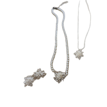 Set naušnica i biserno ogrlica s motivom vatrometa, dugi ogrlica, elegantan ženski nakit