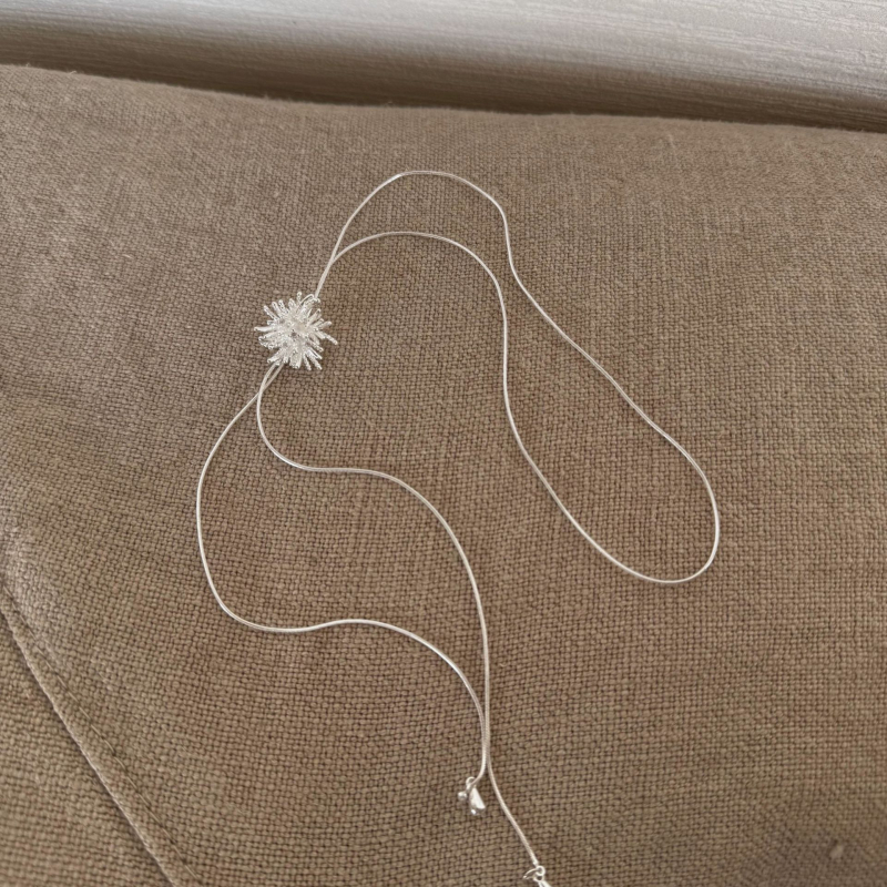 Set naušnica i biserno ogrlica s motivom vatrometa, dugi ogrlica, elegantan ženski nakit