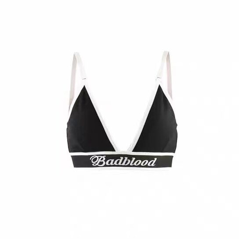 Korejska serija Badblood BCAC, cropped dugi rukav ženski T‑shirt, uski kroj, U izrez, vezeni, pamuk