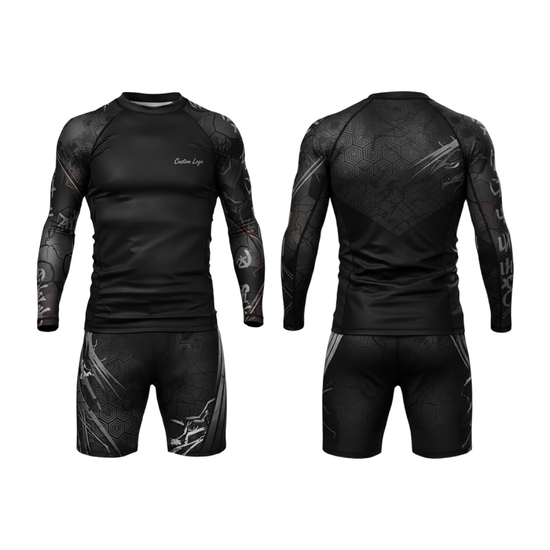 Új Lycra sportos hosszú ujjú póló férfiaknak, álcázó mintával, kerek nyakú, futáshoz, edzéshez és bokszhoz