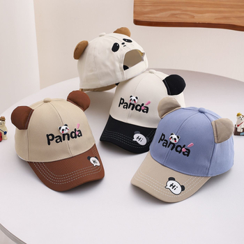 Dječja baseball kapa s pandinim ušima, crtani motiv, zaštita od sunca, unisex, za proljeće i jesen