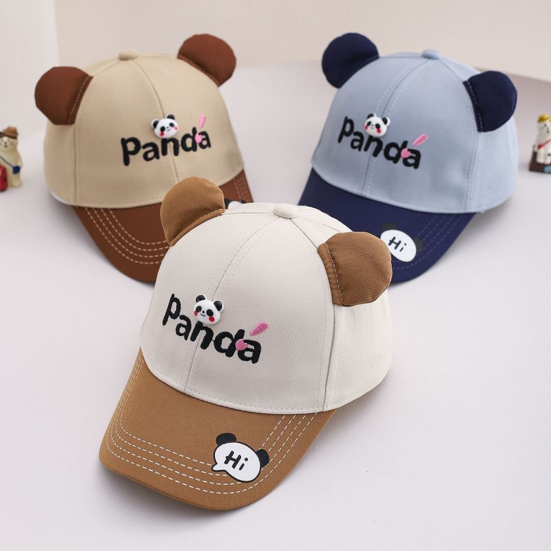 Dječja baseball kapa s pandinim ušima, crtani motiv, zaštita od sunca, unisex, za proljeće i jesen