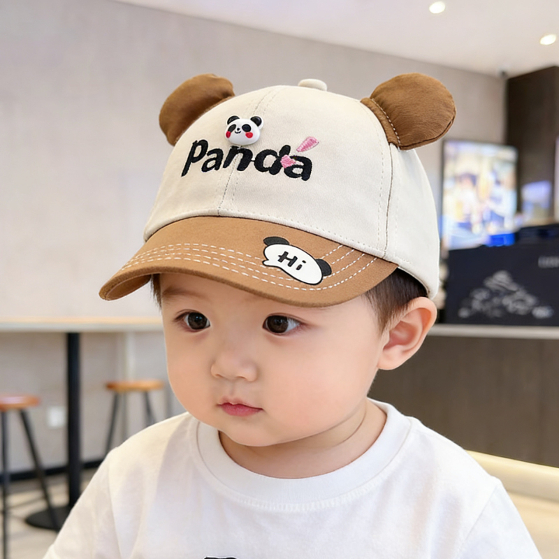 Dječja baseball kapa s pandinim ušima, crtani motiv, zaštita od sunca, unisex, za proljeće i jesen