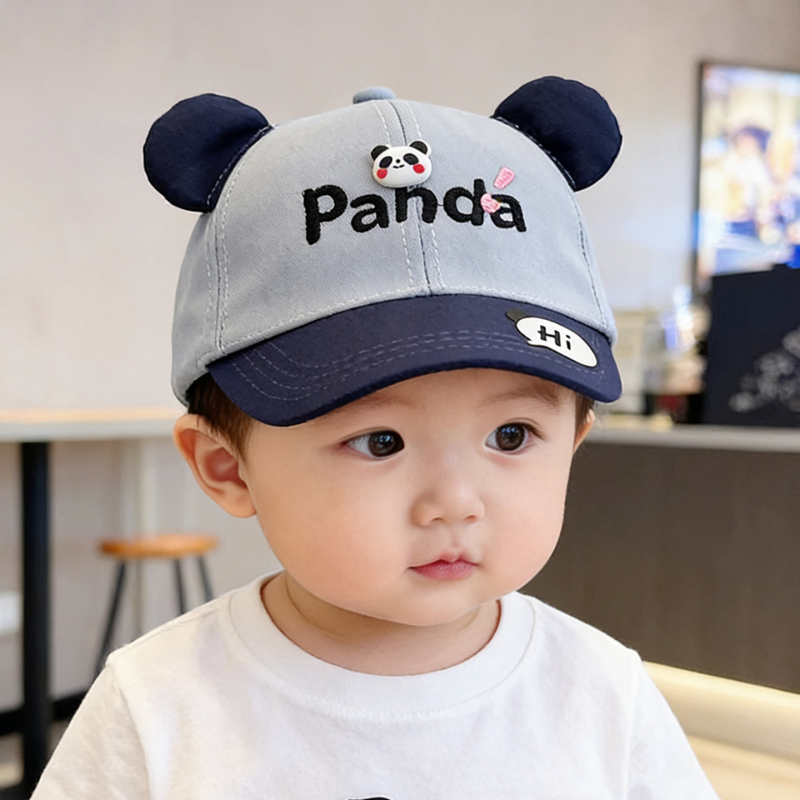 Dječja baseball kapa s pandinim ušima, crtani motiv, zaštita od sunca, unisex, za proljeće i jesen