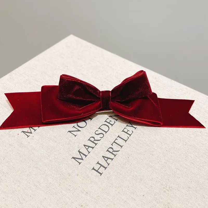 Dječja 3D baršunasta mašna za kosu s gornjim klipom, klasičan elegantan dodatak princezi