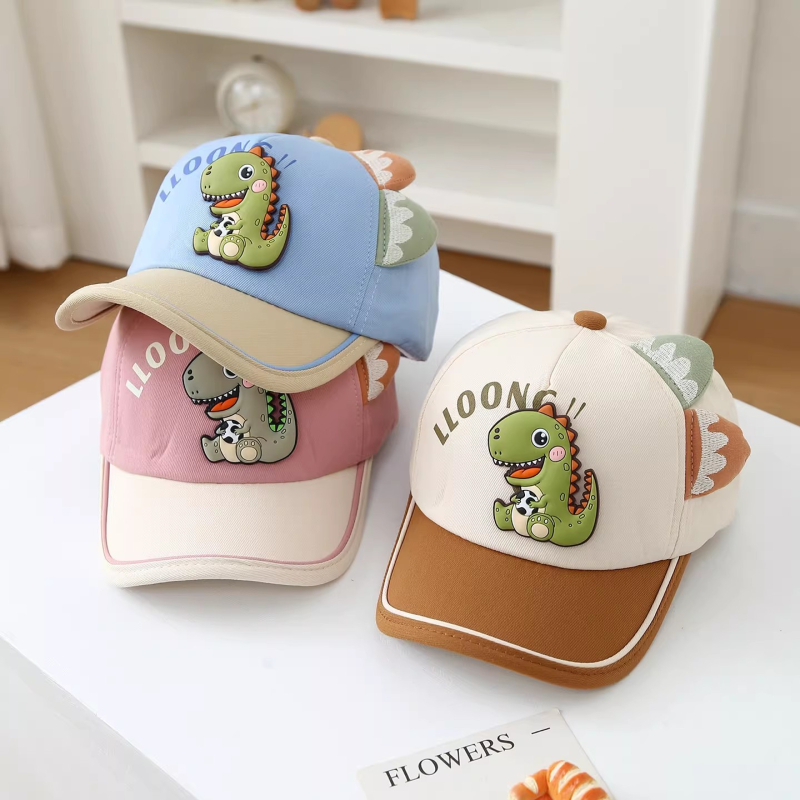 Dječja kapa za sunce s dinozaurom, unisex baseball kapa za bebe i djecu, proljeće-jesen stil, s vezenjem