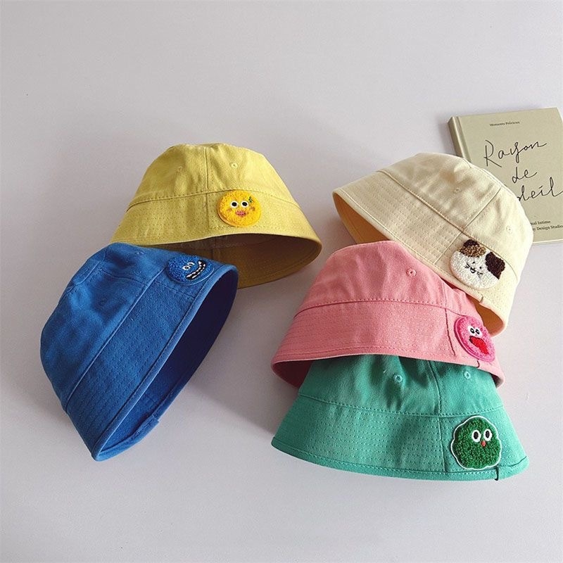 Dječja fisherman's bucket kapa u korejskom stilu, dopamin bombon boje, jednobojna sunčana kapa za outdoor aktivnosti