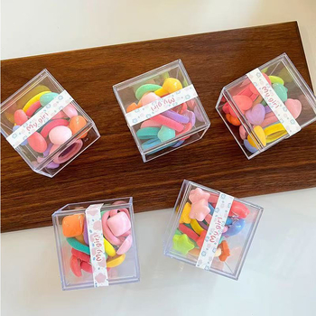 Koreai stílusú gyerek hajgumi, kíméletes a hajhoz, kis méret, macaron színek, tíz darabos készlet
