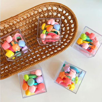 Koreai stílusú gyerek hajgumi, kíméletes a hajhoz, kis méret, macaron színek, tíz darabos készlet