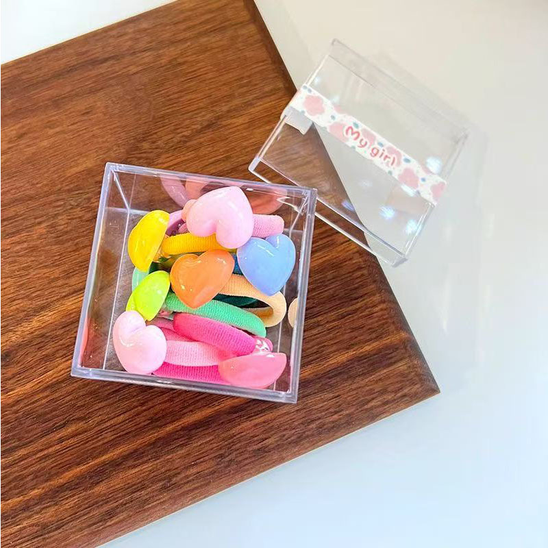 Koreai stílusú gyerek hajgumi, kíméletes a hajhoz, kis méret, macaron színek, tíz darabos készlet