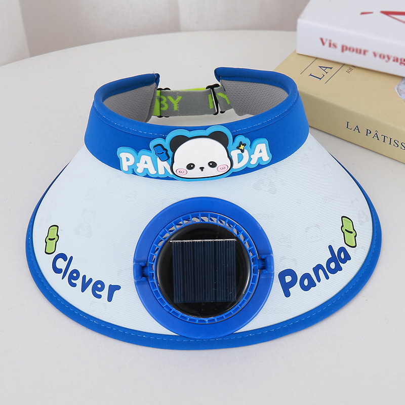 Dječji šešir za sunce s otvorenim vrhom, ventilatorom i solarnim napajanjem, unisex, ljeto, zaštita od sunca
