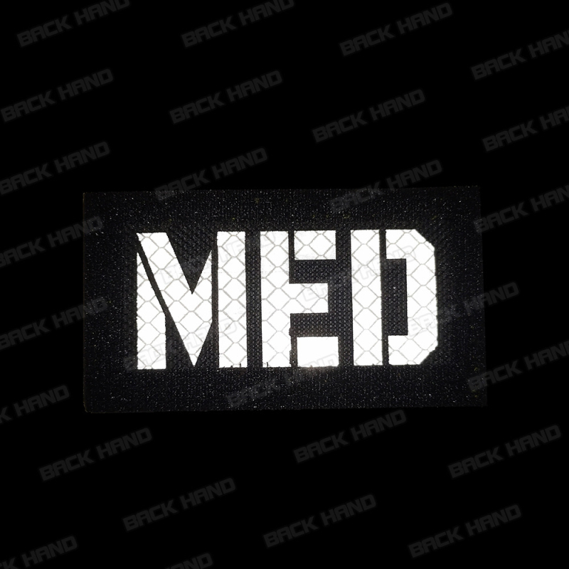 Εξωτερική MED ανακλαστική ετικέτα Velcro, φωτεινό έμβλημα διάσωσης, διπλής όψεως για γιλέκα και κράνη