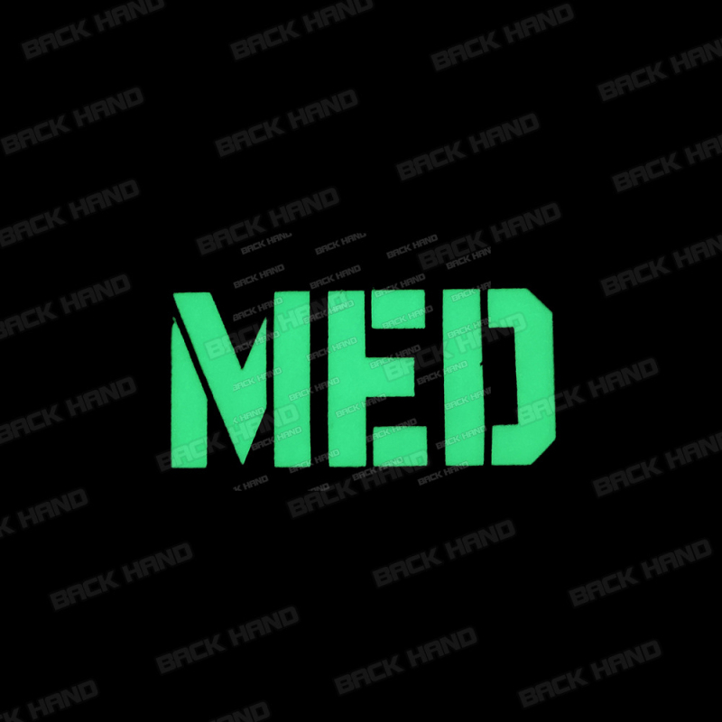 Εξωτερική MED ανακλαστική ετικέτα Velcro, φωτεινό έμβλημα διάσωσης, διπλής όψεως για γιλέκα και κράνη