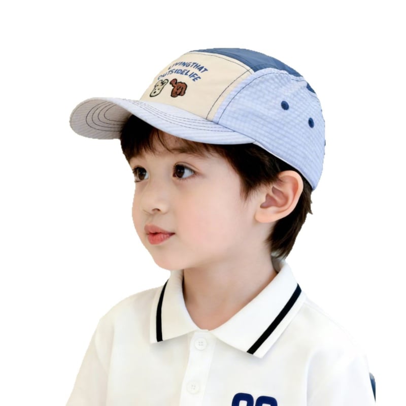 Dječja color-block cartoon baseball kapa – ljetna sunčana kapa za zaštitu od sunca, unisex, prozračna