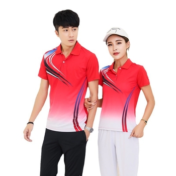 Unisex sportski set s kratkim rukavima, majica i šorc s ovratnikom, za badminton i tenis, timska odjeća