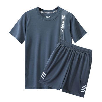 Unisex ljetni fitness set – kratkih rukava, brzo sušeći, prozračni sportski komplet, plus veličina