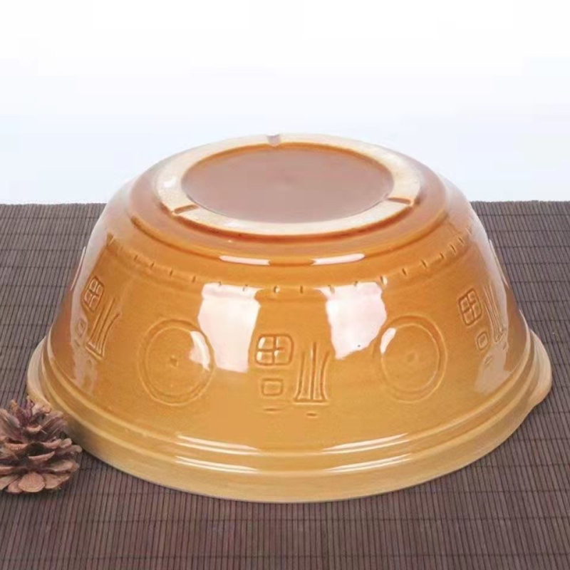 Keramička posuda za mijesanje tijesta i pranje povrća, s protukliznim dnom, debela i duboka, retro stil kuhinje